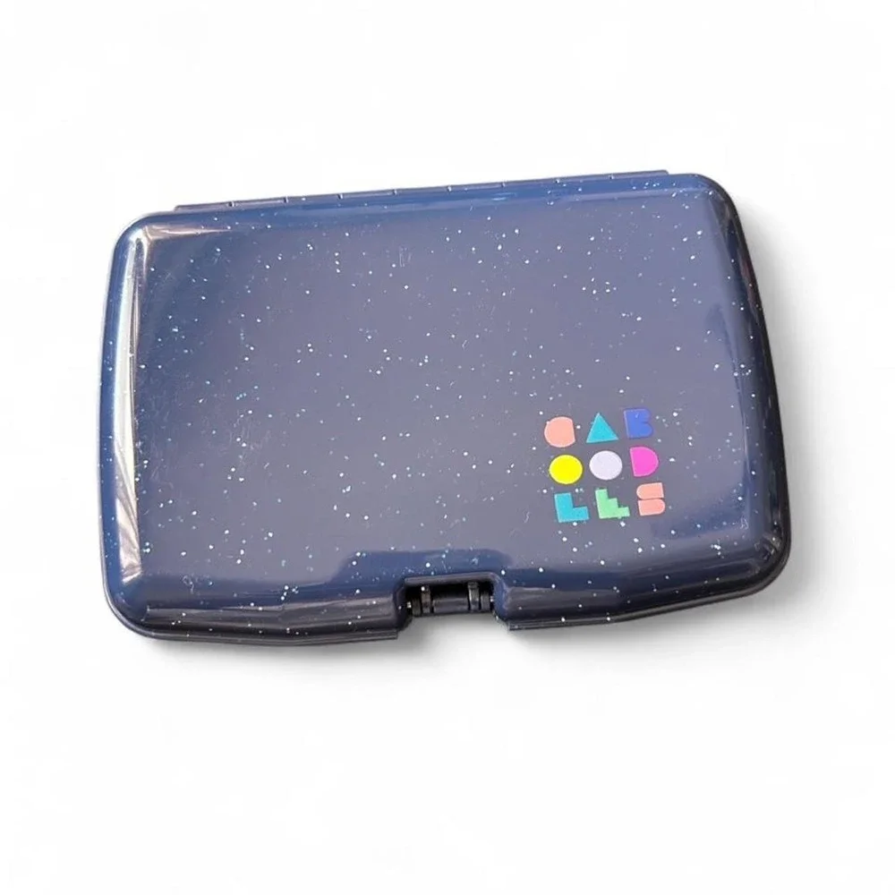 Makeup Case Blue Glitter Caboodles Y2K 90s Vintage Mini Cosmetic Organizer